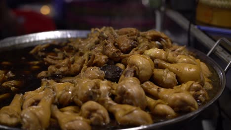 Close-up-of-chicken-Stew,-steaming-delicious-Thai-food