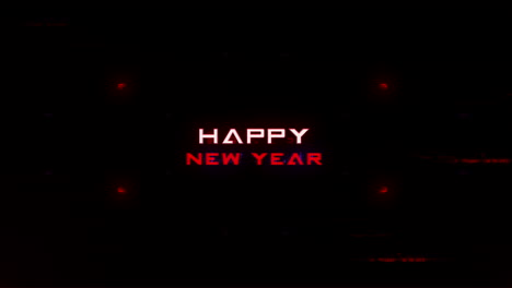 Happy-New-Year-text-on-computer-screen-with-glitch-effect