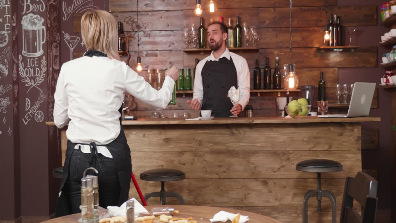 Cleaning up a messy bar