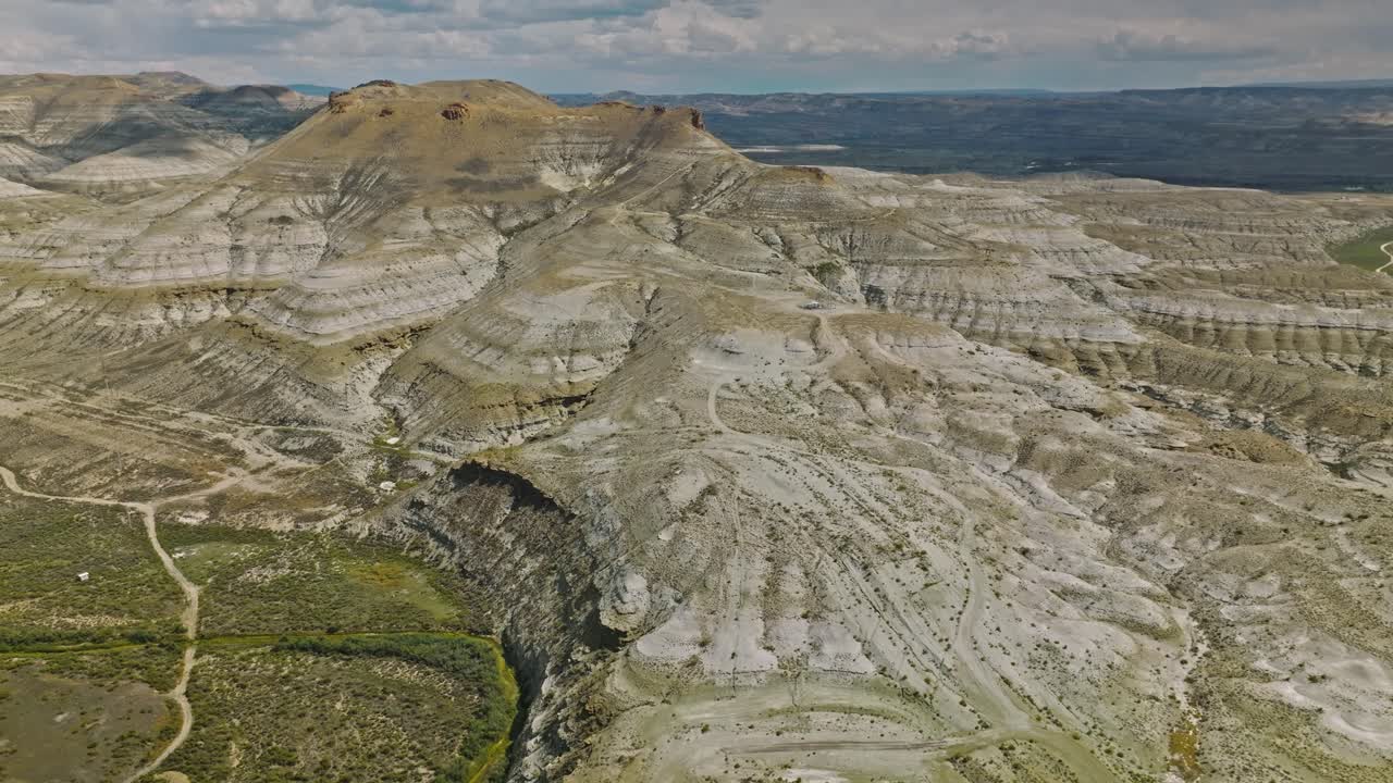 Aerial view of beautiful mountains on a summer day, Wyoming