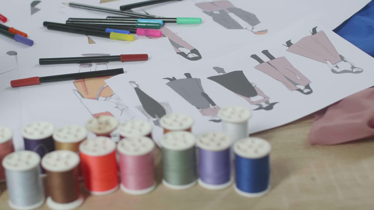 espacio de trabajo de diseño de moda