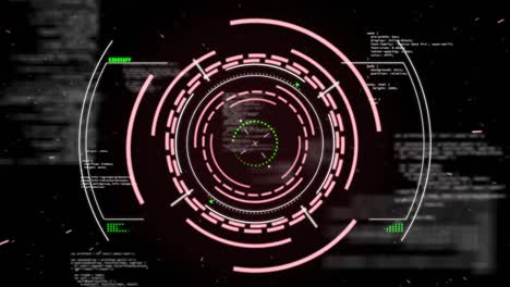 animación del procesamiento de datos sobre el escaneo del alcance