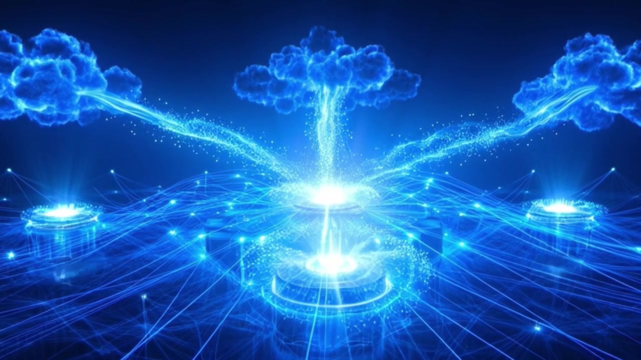 Digital Cloud Computing Network Data Transfer Visualization