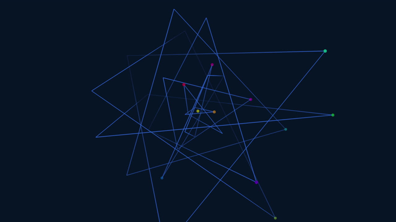 복잡한 삼각형 패턴의 선과 점들이 조화롭게 형성되어 있습니다.