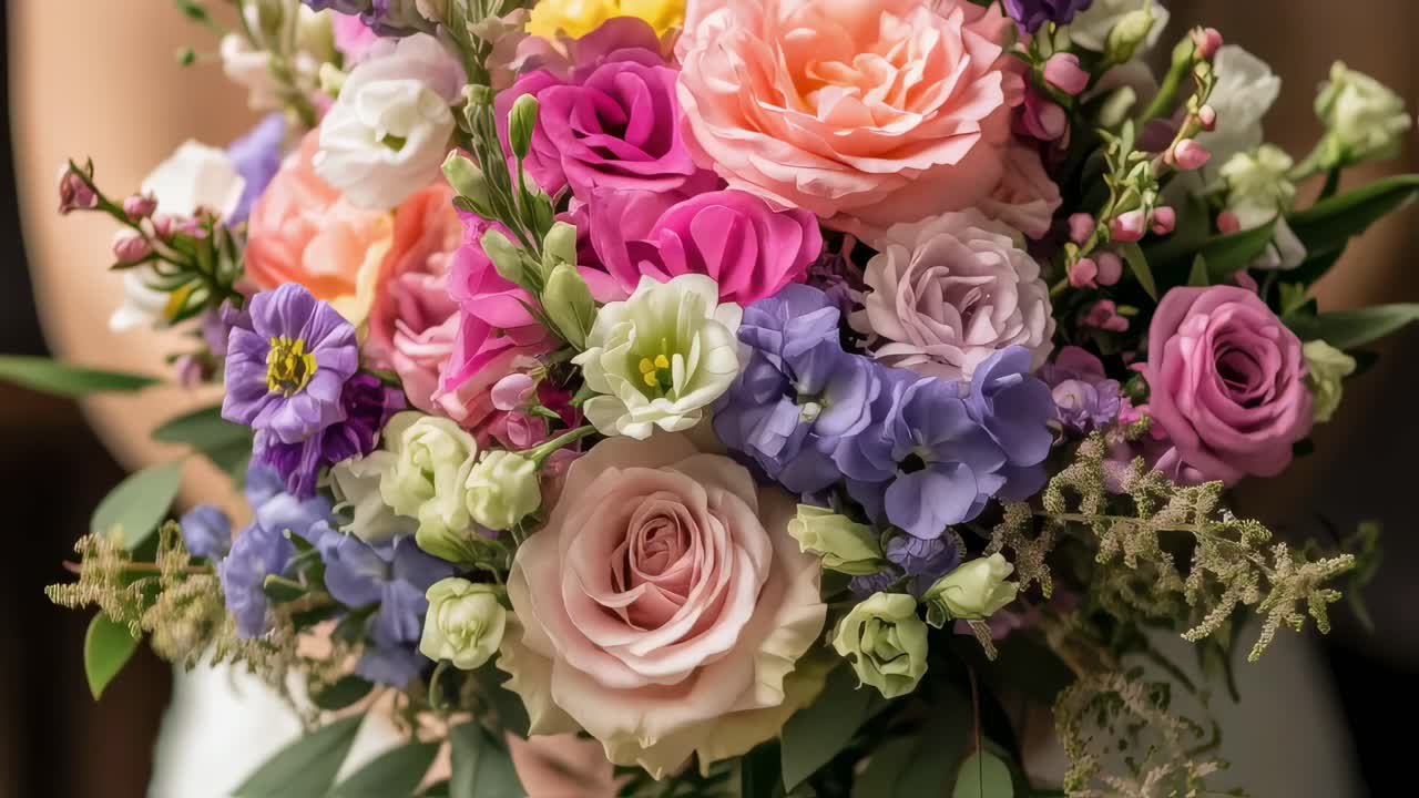 Delicate pink roses nestling amid verdant foliage, creating romantic wedding centerpiece with soft pastel blossoms and verdant highlights