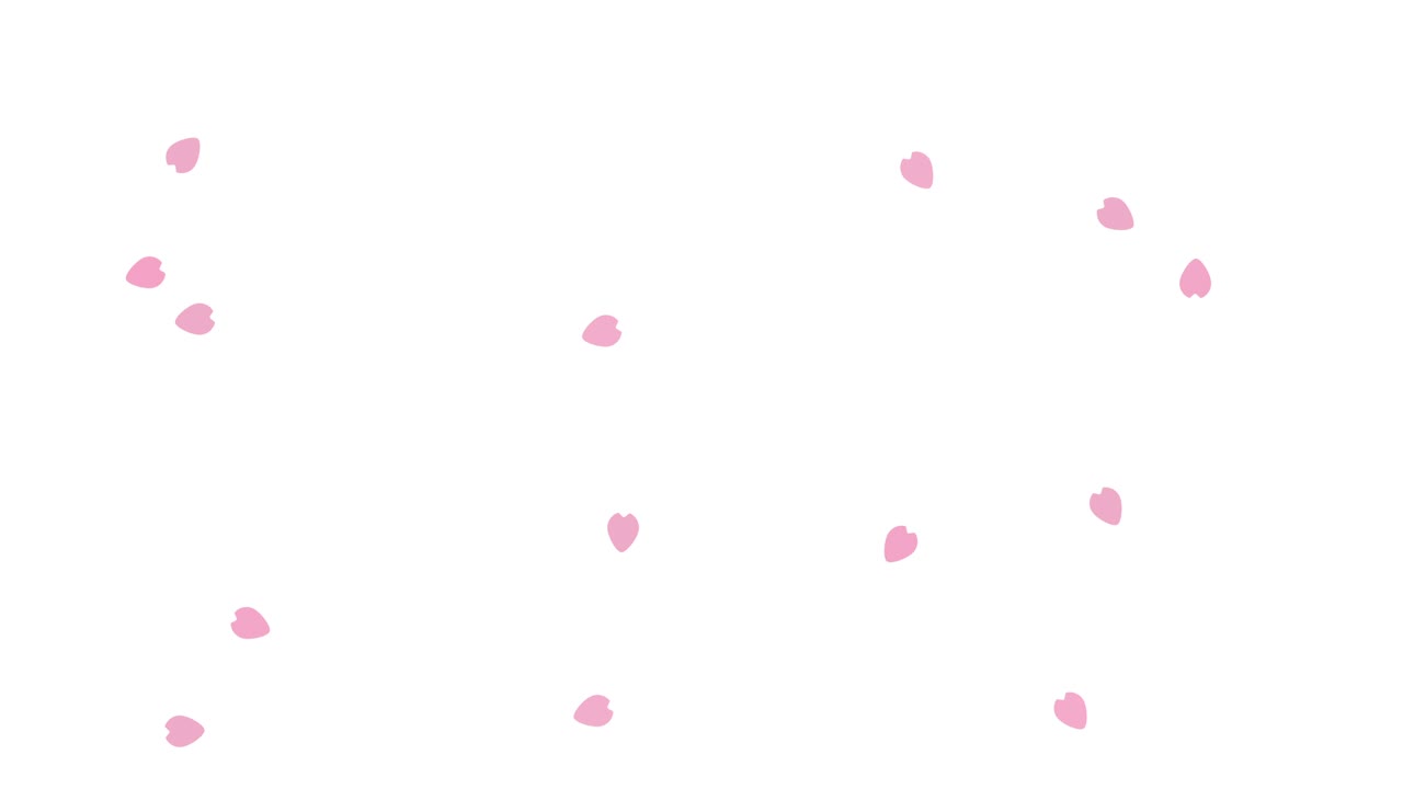 춤추는 체리 꽃 애니메이션 색 배경