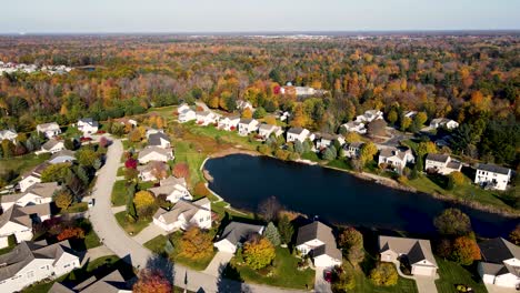 Still-clip-with-drone-over-a-luxury-planned-Neighborhood