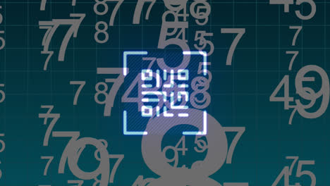 animation of qr code over binary code