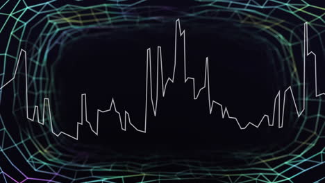 animación de la red de conexiones sobre el diagrama