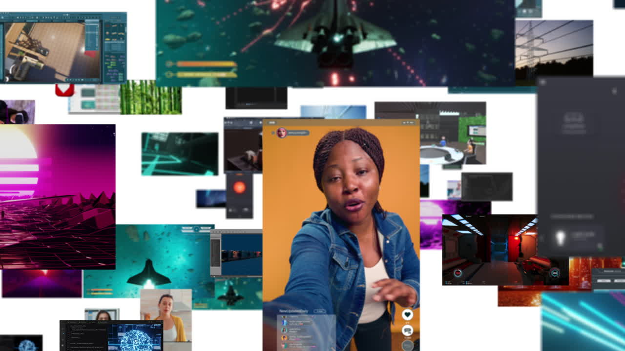 montaje de videos virales en las redes sociales realizados por creadores de contenido