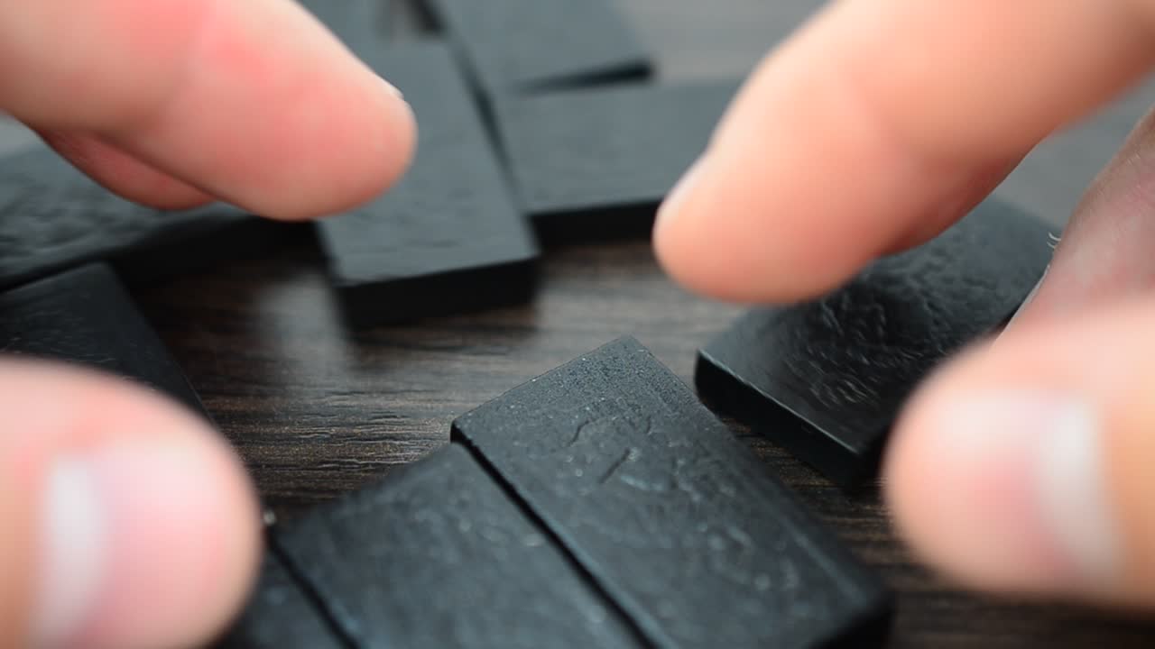 Game of domino. Technology of game