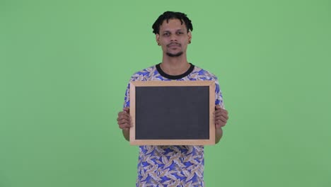 young handsome african man with dreadlocks