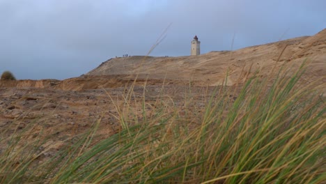 rubjerg lighthouse view at sunset