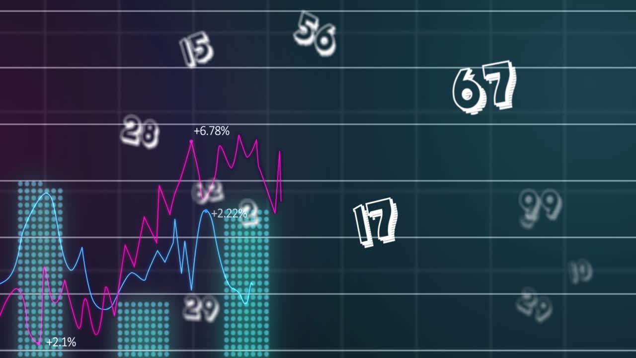 animación del procesamiento de datos financieros