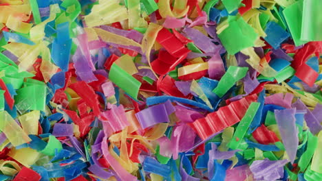 colorful recycled plastic scraps