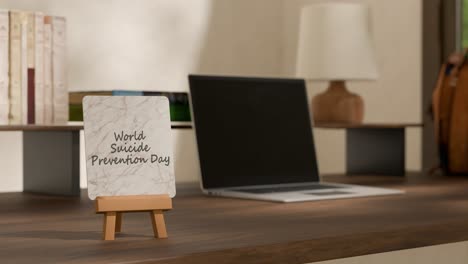 calendario en el escritorio que muestra el día mundial de prevención del suicidio