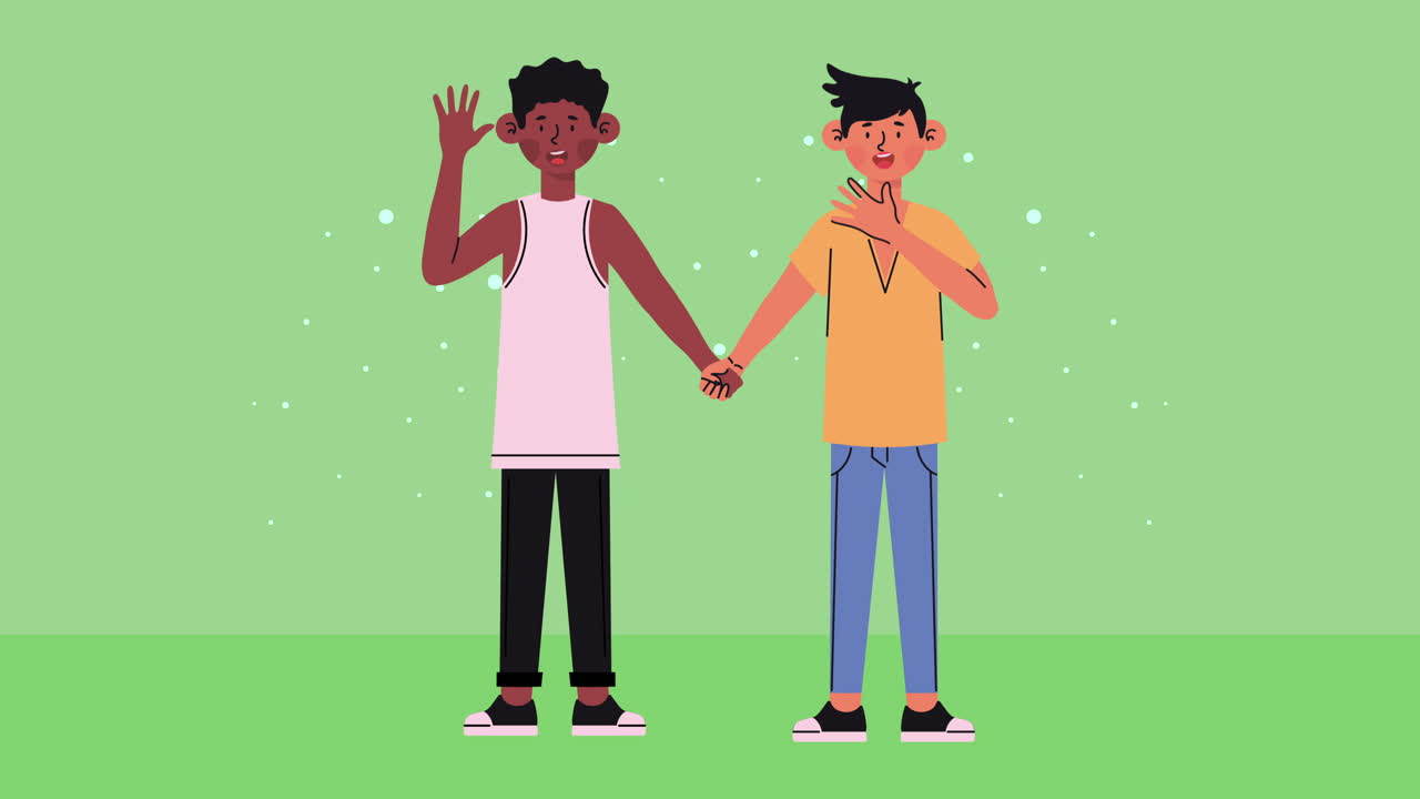 Two Boys Holding Hands