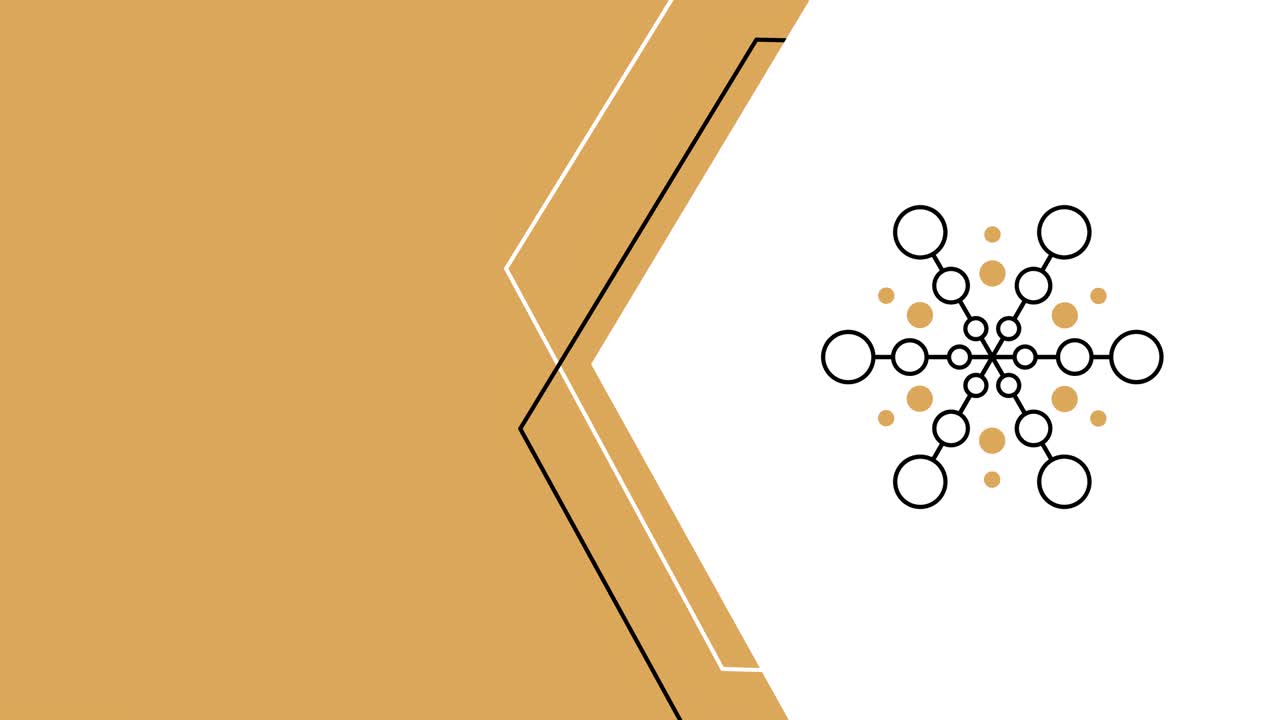 video en 4k del diseño de copos de nieve de dibujos animados.