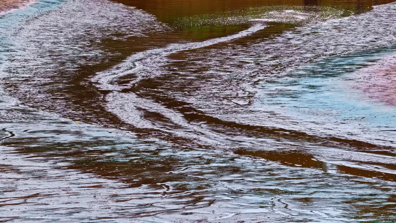 Mudflat Of Drained Fish Pond. - closeup shot