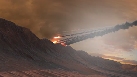 asteroid impact on a desert planet