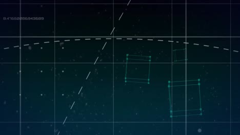 animación de la red de conexiones y procesamiento de datos