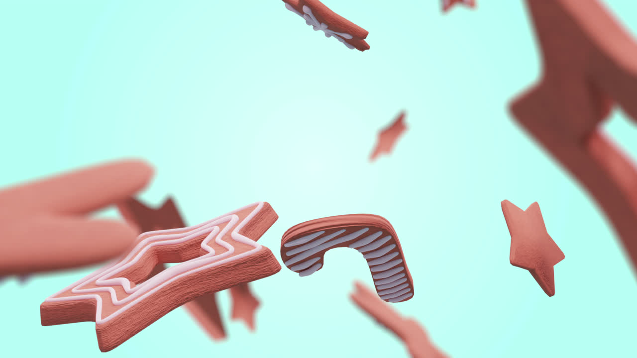 ⁇  배경 에 크리스마스 에 떨어지는 진저브레드 의 애니메이션