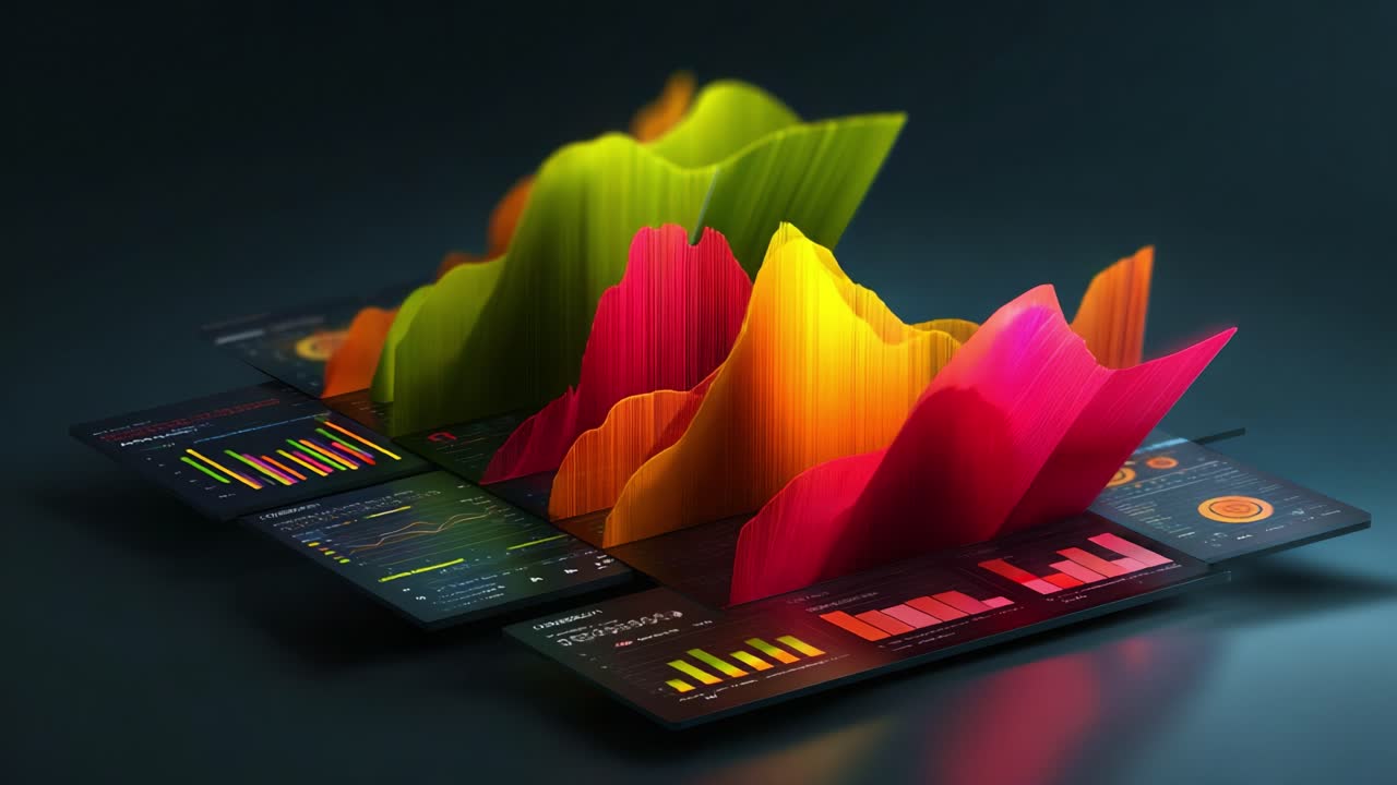 Dynamic Graphs and Data Visualization Representations with Vibrant Colors and 3D Effects in Modern Digital Interfaces: A Close-Up of Advanced Analytical Insights