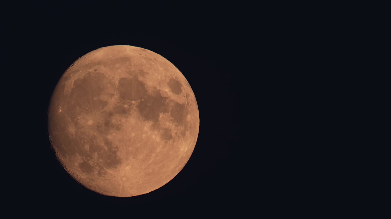 Moon movement across the night sky.
