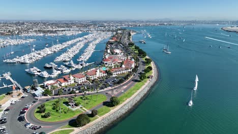 shelter island at san diego in california united states