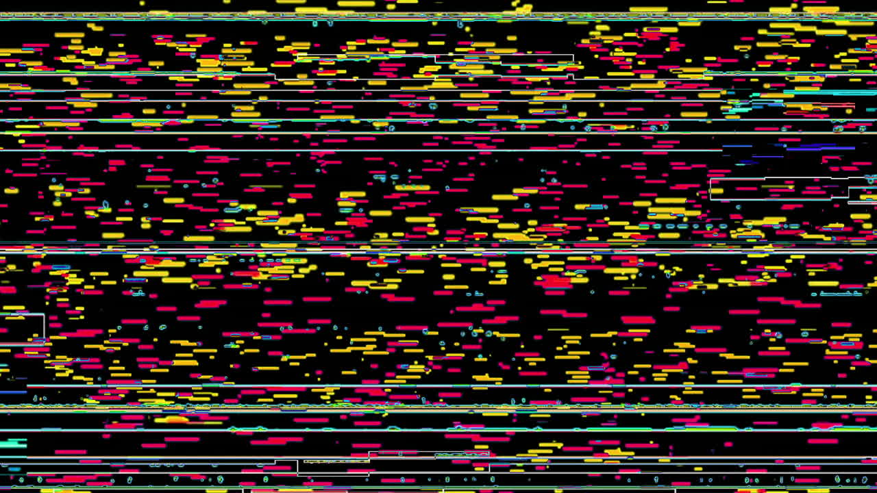 Abstract Digital Glitch Art Background with Colorful Lines