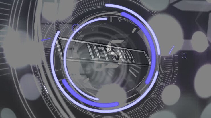 Animation of data processing over lets go text