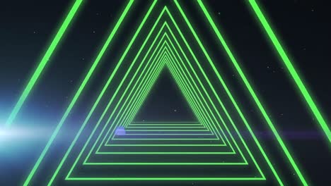 animación de un túnel brillante de neón sobre un fondo negro