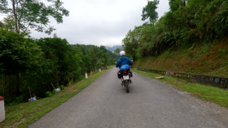 timelapse of motorcycle across the ha giang loop in vietnam, southeast asia.