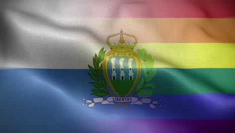 lgbt bandera de san marino fondo de bucle 4k