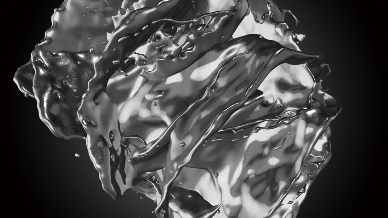 Fantastic animation with abstract 3D object in slow motion, 4096x2304 loop 4K