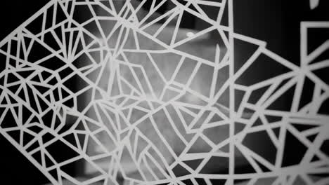 abstract white geometric line pattern