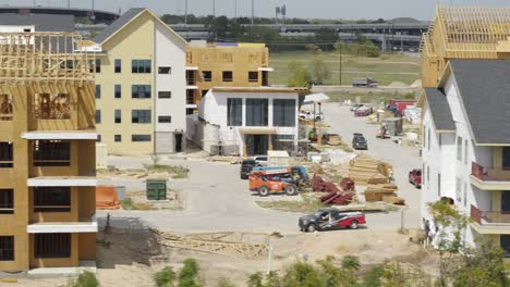 Aerial-view-of-new-home-development-in-Houston,-Texas