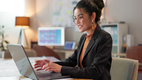portrait of businesswoman in office with smile