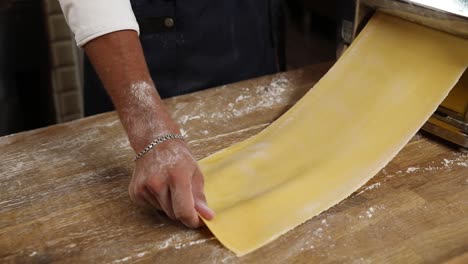 chef making fresh pasta