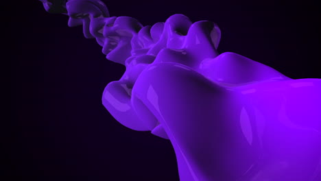 formas púrpuras líquidas abstractas en el espacio oscuro 1