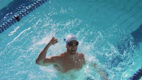 swimmer training in a swimming pool