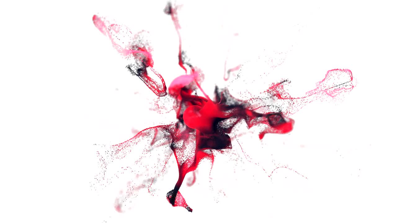 simulación de polvo de pintura de 4k cgi.