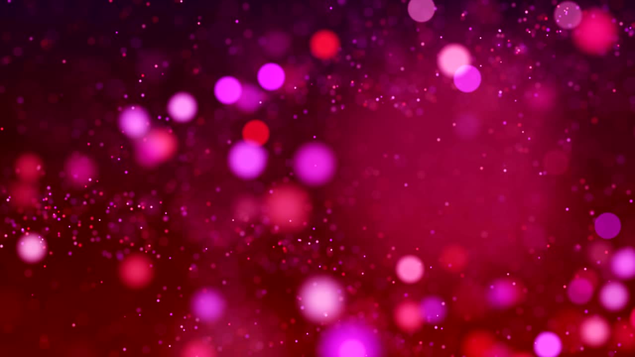 fondo de partículas abstractas desfocalizadas de 4k (rojo) - video de stock de bucle
