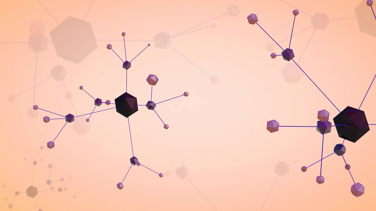 un bucle 3d renderizado con antecedentes científicos animados.