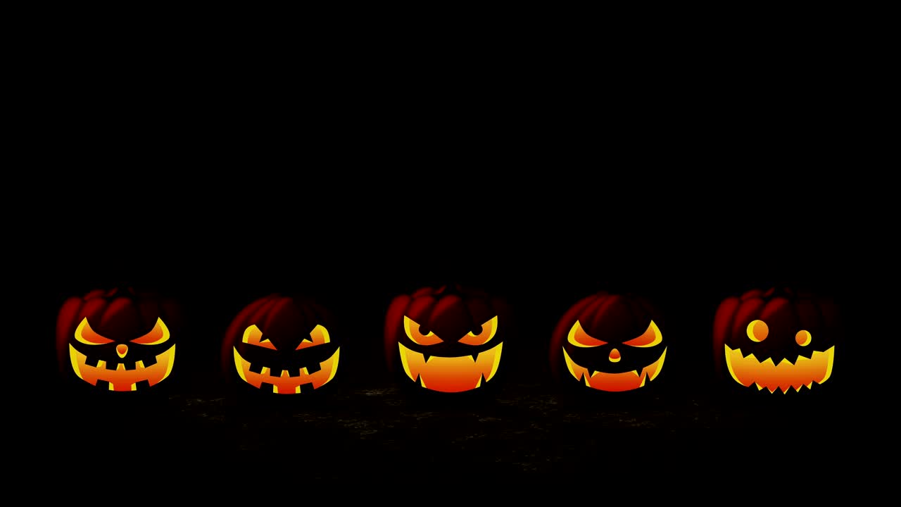 la lanterna de la cabeza de calabaza de halloween, el bucle