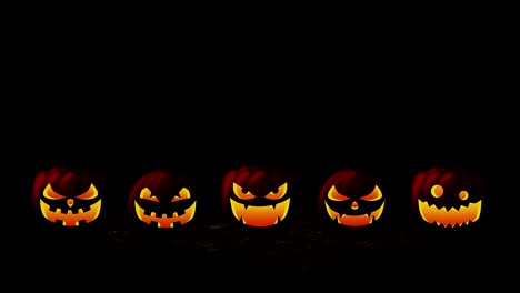 la lanterna de la cabeza de calabaza de halloween, el bucle