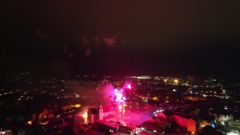 fireworks creating festive and celebratory atmosphere in svitavy city