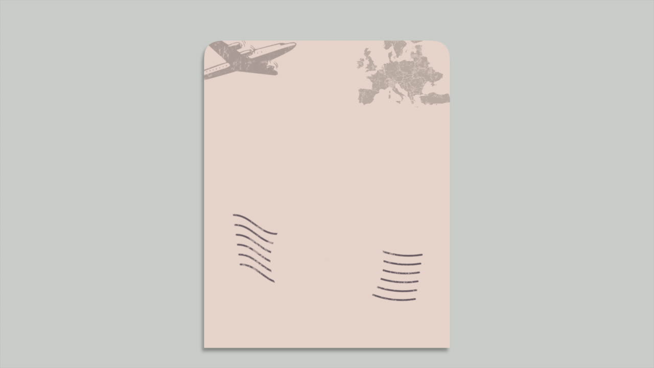 비행기와 세계지도가 있는 여권