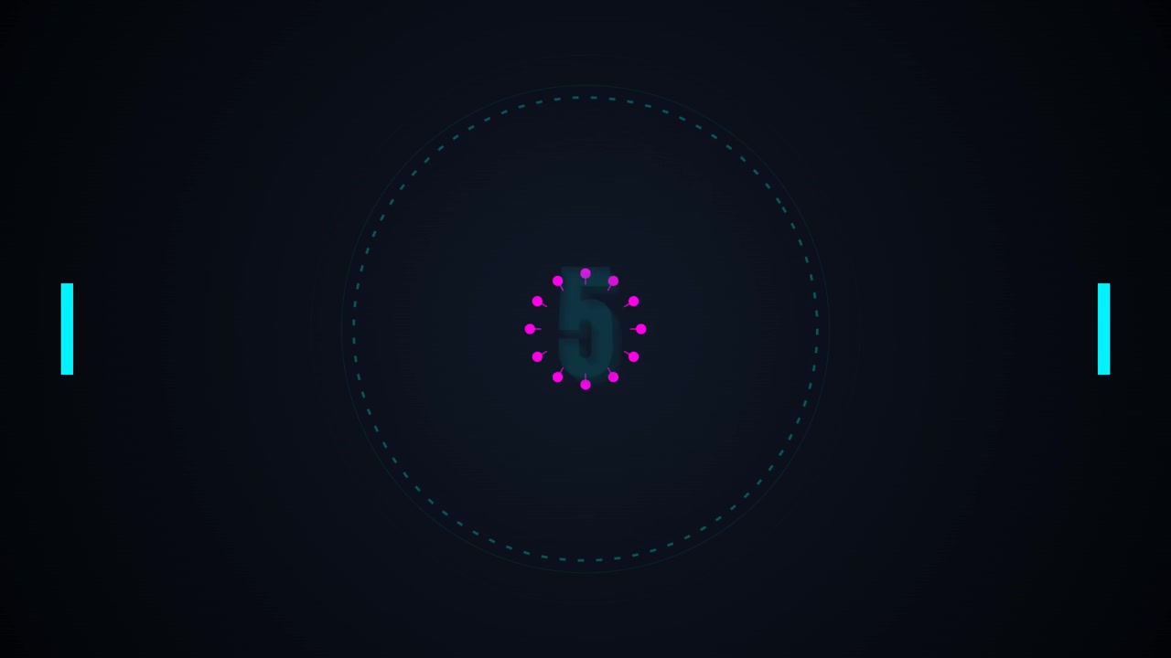 Digital Countdown Timer from Ten to Zero