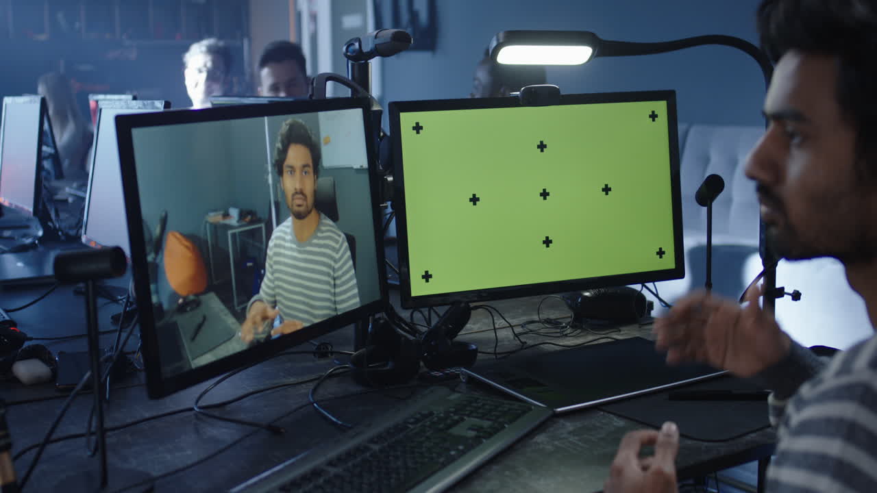 Video Conference Setup with Green Screen
